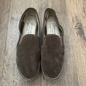 NWOT$128 Gaimo Espadrilles Platform Slip On Shoes 38EUR 7.5M Suede Made In Spain